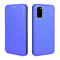 Funda de Cuero Cartera con Soporte Carcasa L04Z para Samsung Galaxy S20 FE 4G Azul