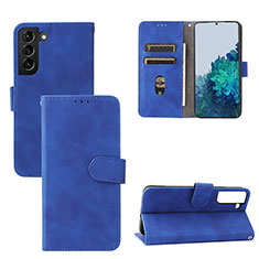 Funda de Cuero Cartera con Soporte Carcasa L04Z para Samsung Galaxy S21 5G Azul