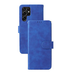 Funda de Cuero Cartera con Soporte Carcasa L04Z para Samsung Galaxy S25 Ultra 5G Azul