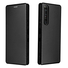 Funda de Cuero Cartera con Soporte Carcasa L04Z para Sony Xperia 1 III Negro