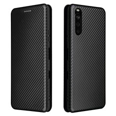 Funda de Cuero Cartera con Soporte Carcasa L04Z para Sony Xperia 10 III SOG04 Negro