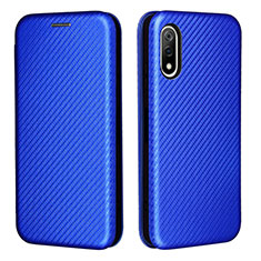 Funda de Cuero Cartera con Soporte Carcasa L04Z para Sony Xperia Ace II SO-41B Azul