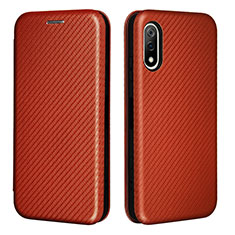 Funda de Cuero Cartera con Soporte Carcasa L04Z para Sony Xperia Ace II SO-41B Marron