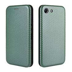 Funda de Cuero Cartera con Soporte Carcasa L04Z para Sony Xperia Ace Verde