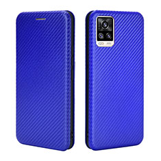 Funda de Cuero Cartera con Soporte Carcasa L04Z para Vivo V20 (2021) Azul