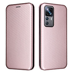 Funda de Cuero Cartera con Soporte Carcasa L04Z para Xiaomi Redmi K50 Ultra 5G Oro Rosa