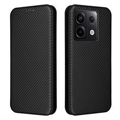 Funda de Cuero Cartera con Soporte Carcasa L04Z para Xiaomi Redmi Note 13 Pro 5G Negro