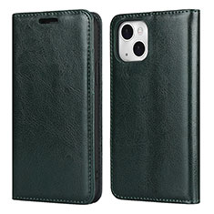 Funda de Cuero Cartera con Soporte Carcasa L05 para Apple iPhone 13 Verde