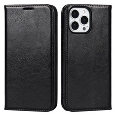 Funda de Cuero Cartera con Soporte Carcasa L05 para Apple iPhone 14 Pro Max Negro