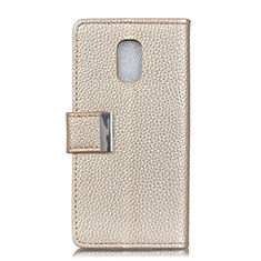 Funda de Cuero Cartera con Soporte Carcasa L05 para Asus ZenFone V500KL Oro