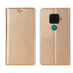 Funda de Cuero Cartera con Soporte Carcasa L05 para Huawei Nova 5z Oro