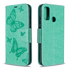 Funda de Cuero Cartera con Soporte Carcasa L05 para Huawei P Smart (2020) Verde