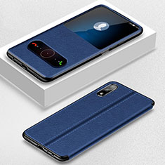 Funda de Cuero Cartera con Soporte Carcasa L05 para Huawei P Smart Z (2019) Azul