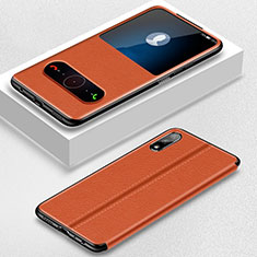 Funda de Cuero Cartera con Soporte Carcasa L05 para Huawei P Smart Z (2019) Naranja