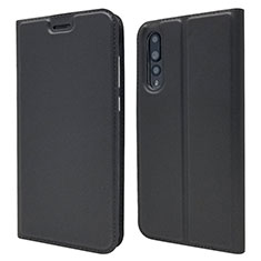 Funda de Cuero Cartera con Soporte Carcasa L05 para Huawei P20 Pro Negro