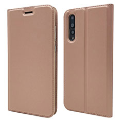 Funda de Cuero Cartera con Soporte Carcasa L05 para Huawei P20 Pro Oro Rosa