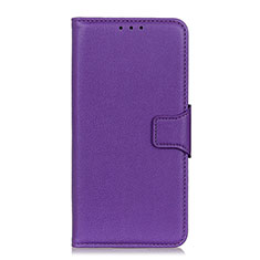 Funda de Cuero Cartera con Soporte Carcasa L05 para Huawei Y5p Morado