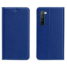 Funda de Cuero Cartera con Soporte Carcasa L05 para Oppo F15 Azul