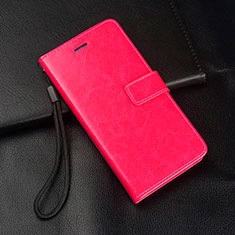 Funda de Cuero Cartera con Soporte Carcasa L05 para Oppo K5 Rosa Roja