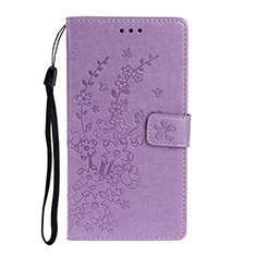 Funda de Cuero Cartera con Soporte Carcasa L05 para Samsung Galaxy A51 5G Morado