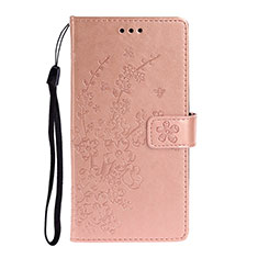 Funda de Cuero Cartera con Soporte Carcasa L05 para Samsung Galaxy A51 5G Oro Rosa