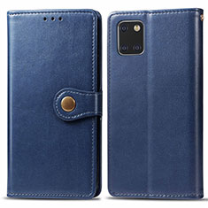 Funda de Cuero Cartera con Soporte Carcasa L05 para Samsung Galaxy M60s Azul