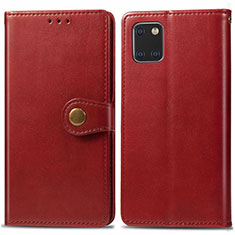 Funda de Cuero Cartera con Soporte Carcasa L05 para Samsung Galaxy M60s Rojo