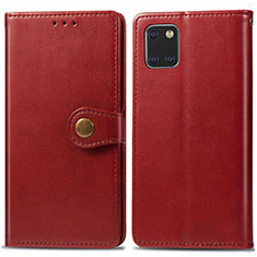 Funda de Cuero Cartera con Soporte Carcasa L05 para Samsung Galaxy Note 10 Lite Rojo