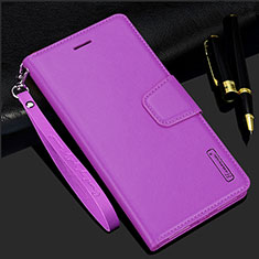 Funda de Cuero Cartera con Soporte Carcasa L05 para Samsung Galaxy S21 FE 5G Morado