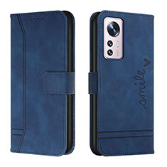 Funda de Cuero Cartera con Soporte Carcasa L05 para Xiaomi Mi 12 Pro 5G Azul