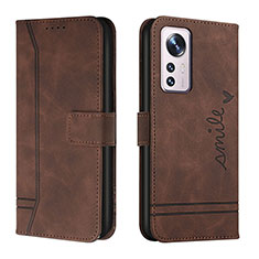 Funda de Cuero Cartera con Soporte Carcasa L05 para Xiaomi Mi 12 Pro 5G Marron