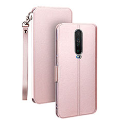 Funda de Cuero Cartera con Soporte Carcasa L05 para Xiaomi Poco X2 Oro Rosa