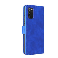 Funda de Cuero Cartera con Soporte Carcasa L05Z para Samsung Galaxy A03s Azul