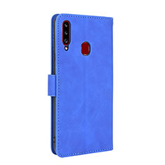 Funda de Cuero Cartera con Soporte Carcasa L05Z para Samsung Galaxy A20s Azul