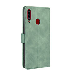 Funda de Cuero Cartera con Soporte Carcasa L05Z para Samsung Galaxy A20s Verde