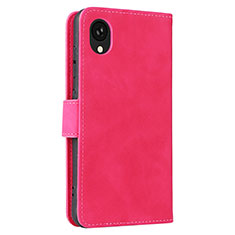 Funda de Cuero Cartera con Soporte Carcasa L05Z para Samsung Galaxy A22 5G SC-56B Rosa Roja