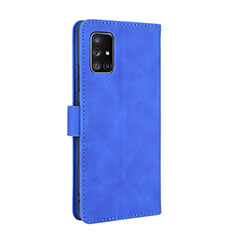 Funda de Cuero Cartera con Soporte Carcasa L05Z para Samsung Galaxy A51 4G Azul