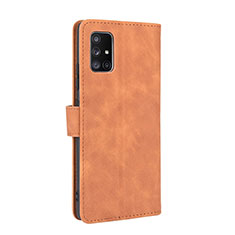 Funda de Cuero Cartera con Soporte Carcasa L05Z para Samsung Galaxy A51 4G Marron