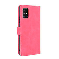 Funda de Cuero Cartera con Soporte Carcasa L05Z para Samsung Galaxy A51 4G Rosa Roja