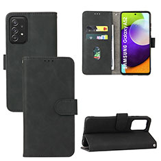 Funda de Cuero Cartera con Soporte Carcasa L05Z para Samsung Galaxy A52 5G Negro