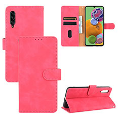 Funda de Cuero Cartera con Soporte Carcasa L05Z para Samsung Galaxy A90 5G Rosa Roja