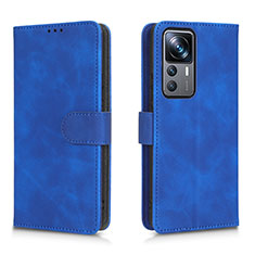 Funda de Cuero Cartera con Soporte Carcasa L05Z para Xiaomi Mi 12T Pro 5G Azul