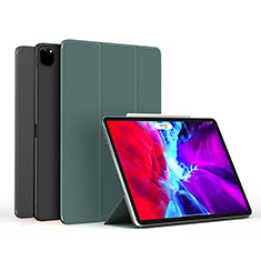 Funda de Cuero Cartera con Soporte Carcasa L06 para Apple iPad Pro 12.9 (2021) Verde