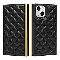 Funda de Cuero Cartera con Soporte Carcasa L06 para Apple iPhone 13 Mini Negro