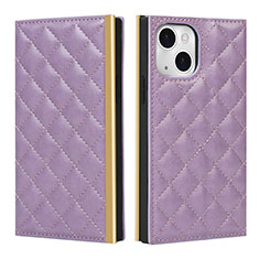 Funda de Cuero Cartera con Soporte Carcasa L06 para Apple iPhone 13 Morado