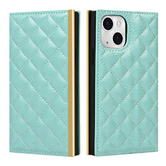 Funda de Cuero Cartera con Soporte Carcasa L06 para Apple iPhone 14 Verde