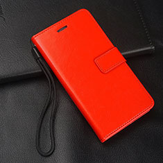 Funda de Cuero Cartera con Soporte Carcasa L06 para Huawei Honor 9X Rojo