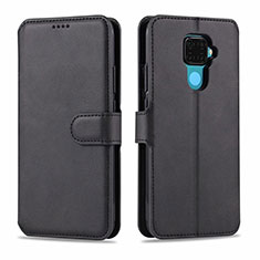 Funda de Cuero Cartera con Soporte Carcasa L06 para Huawei Nova 5z Negro