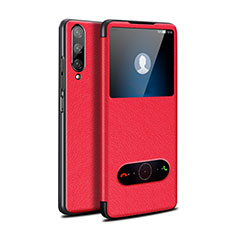 Funda de Cuero Cartera con Soporte Carcasa L06 para Huawei P Smart Pro (2019) Rojo