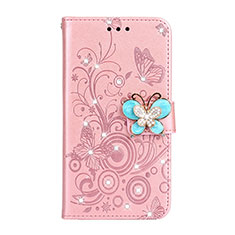 Funda de Cuero Cartera con Soporte Carcasa L06 para Huawei P30 Rosa